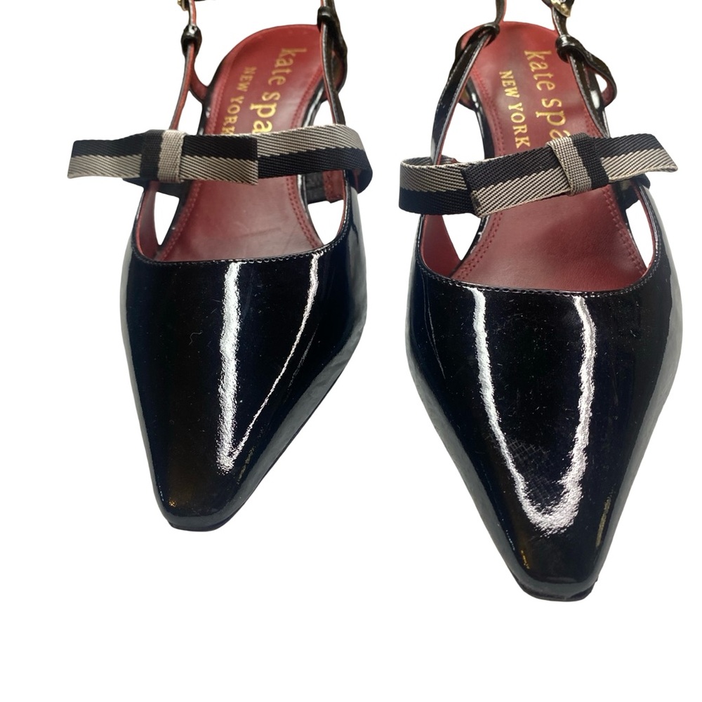 Kate Spade Black Patent Maritza  Leather Heels - Picture 9 of 10